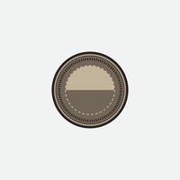 Retro emblem design. Vintage style with copy space. vector