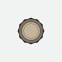 Retro emblem design. Vintage style with copy space. vector