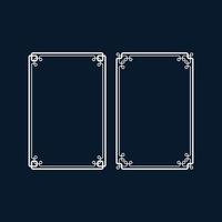 Set simple frame. Decorative element. vector