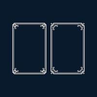 Set simple frame. Decorative element. vector