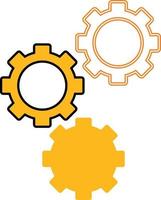 Gear icon set flat vector for industry or technology related graphic template