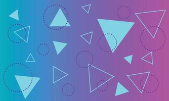 Circles and triangles geometric backgrpund template copy space vector