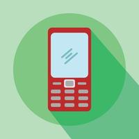 Phone simple icon flat vector