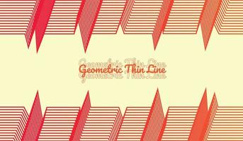 Geometric thin line background template copy space for landing page, banner, or poster vector