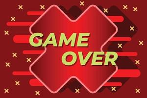 Game over background template vector