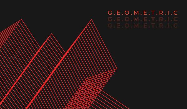 Geometric thin line background template copy space for banner or poster vector