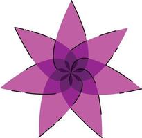 Purple flower simple icon for graphic ornament vector