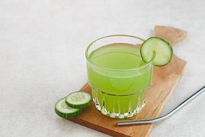 Cucumber Juice, A glass of fresh cucumber juice. Cold Pressed Juice photo