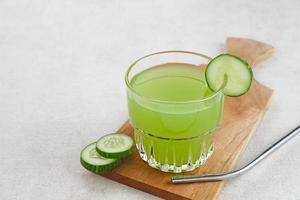 Cucumber Juice, A glass of fresh cucumber juice. Cold Pressed Juice photo