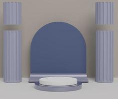 3d abstract geometric forms. Minimal scene with realistic podium and platforms. Fashion modern design show stage,pedestal, shopfront for mock up. photo