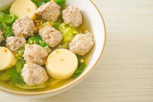Clear Soup with Tofu and Minced Pork photo