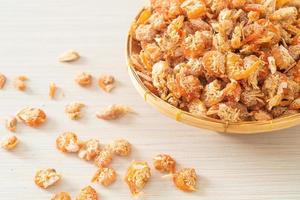 dried shrimps or dried salted prawn photo