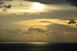 Sunset and Stormy clouds photo