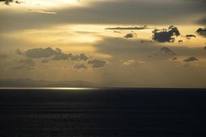 Sunset and Stormy clouds photo