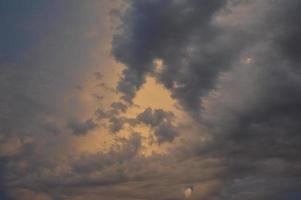 Sunset and Stormy clouds photo