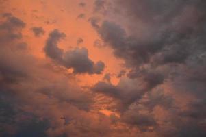 Sunset and Stormy clouds photo