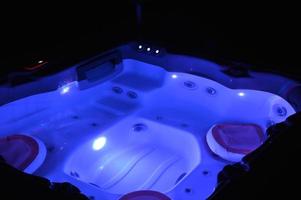 Hot tub at night photo