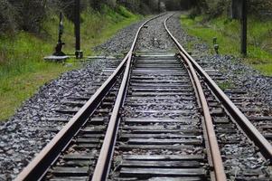 Zoom on a old railroad photo