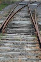 zoom en un antiguo ferrocarril foto