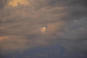 Sunset and Stormy clouds photo