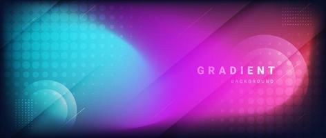 Gradient abstract background with dynamic shapes composition and halftone. vector