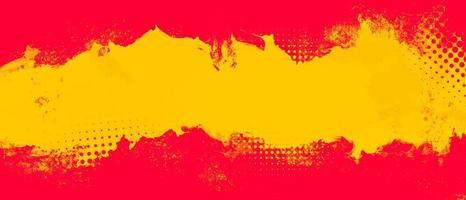 Yellow and red abstract grunge background with halftone style. vector