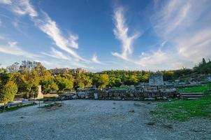 ágora antigua en atenas de grecia foto