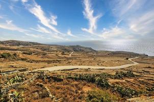 Folegandros island landscape in Greece photo