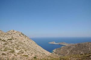 Mountain and sea in Ios island photo