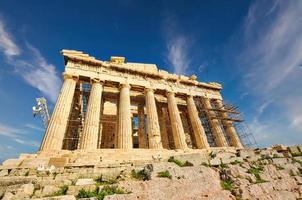 partenón de la acrópolis en atenas de grecia foto