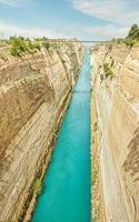 Corinth canal in Greece photo