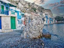 Klima village in Milos island, Greece photo