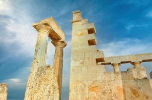 the temple of Aphaia in Aegina island Greece photo