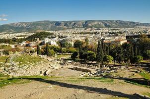 Theatre of Dionysus under Acropolis in Athens,Greece photo