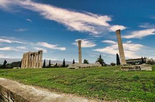Ruins of temple of Zeus in athens greece photography photo