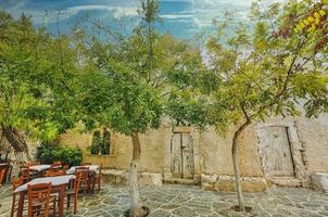 Chora village in Folegandros island photo