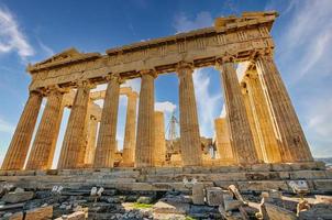 templo del partenón en la acrópolis de atenas foto