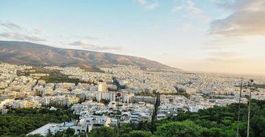 View of Athens from Lycabettus hill photo