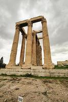 The Temple of Olympian Zeus and Acropolois in Athens, Greece photo