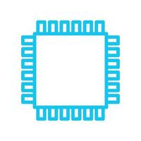 Microchip illustrated on a white background vector