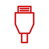 Usb cable illustrated on a white background vector