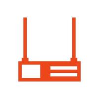 Router illustrated on a white background vector