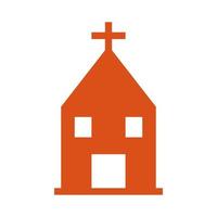 Church illustrated on a white background vector