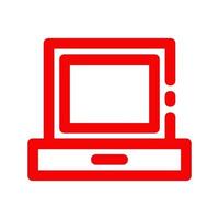 Laptop illustrated on a white background vector