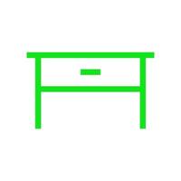 Desk illustrated on white background vector