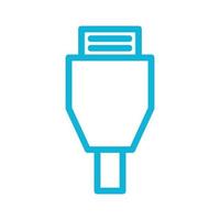 Usb cable illustrated on a white background vector