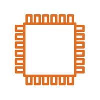 Microchip illustrated on a white background vector