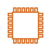 Microchip illustrated on a white background vector