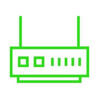 Router illustrated on a white background vector