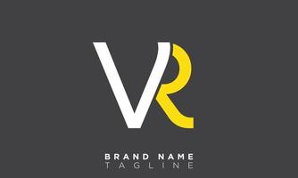 VR Alphabet letters Initials Monogram logo RV, V and R vector